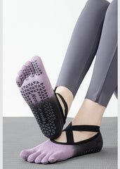 LALAVA Women's Non-Slip Low Rise Full Toe Yoga Socks